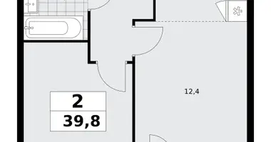 Apartamento 2 habitaciones en poselenie Sosenskoe, Rusia