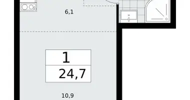 Apartamento 1 habitación en poselenie Sosenskoe, Rusia