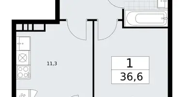 1 room apartment in Vnukovo, Russia