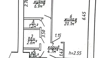 1 room apartment in Vítebsk, Belarus