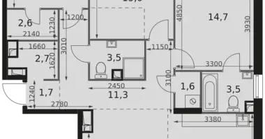 Apartamento 4 habitaciones en Moscú, Rusia