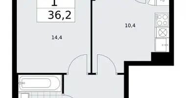 Wohnung 1 zimmer in Troizk, Russland