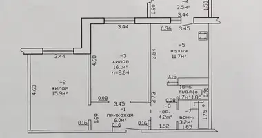 Appartement 2 chambres dans Homiel, Biélorussie