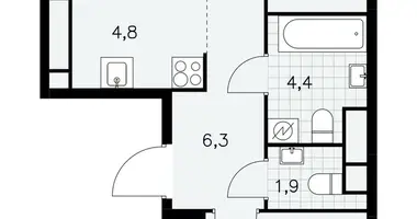 Apartamento 3 habitaciones en South-Western Administrative Okrug, Rusia