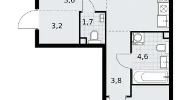 Apartamento 3 habitaciones en Postnikovo, Rusia