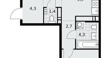 Apartamento 3 habitaciones en poselenie Sosenskoe, Rusia