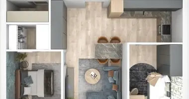 Wohnung 3 zimmer in Kedahnen, Litauen
