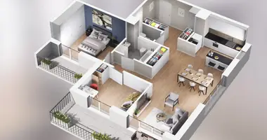 Apartamento 3 habitaciones en Poznan, Polonia