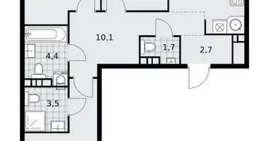 Apartamento 4 habitaciones en Moscú, Rusia