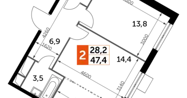Appartement 2 chambres dans Razvilka, Russie