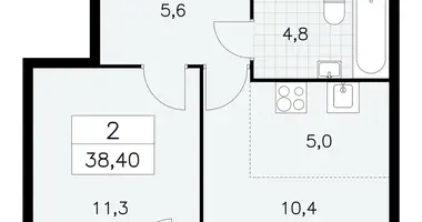 Wohnung 2 Zimmer in Südwestlicher Verwaltungsbezirk, Russland