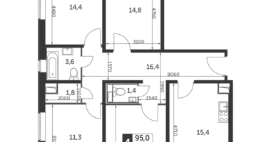 Appartement 4 chambres dans Nekrasovka District, Fédération de Russie