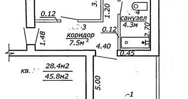 Mieszkanie 2 pokoi w Mozyrz, Białoruś