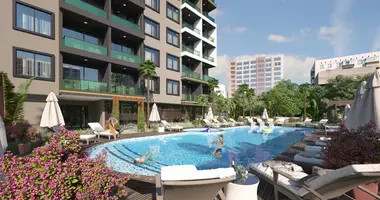 Apartamento 1 habitacion con aparcamiento, con amueblado, con Pool en Avsallar, Turquía