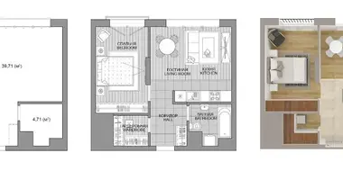 Apartamento 1 habitación en Minsk, Bielorrusia