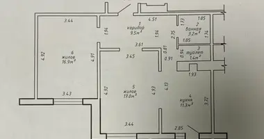 Apartamento 2 habitaciones en Brest, Bielorrusia