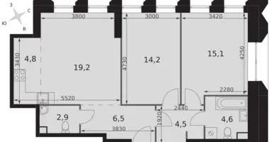 Apartamento 3 habitaciones en Konkovo District, Rusia