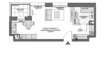 Apartamento 1 habitación en Danzig, Polonia