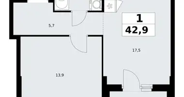 1 room apartment in Troitsk, Russia
