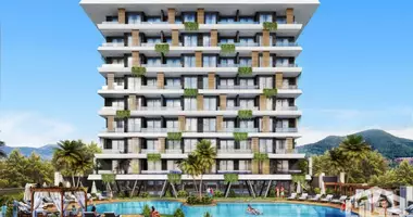 Mieszkanie 4 pokoi z parking, z basen, z ogród w Alanya, Turcja