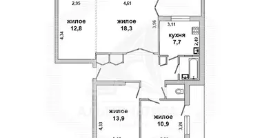 Apartamento 4 habitaciones en Brest, Bielorrusia