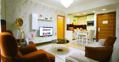 3 room apartment with elevator, with swimming pool, with sauna in Alanya, Turkey