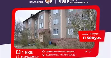 1 room apartment in Drackauski sielski Saviet, Belarus