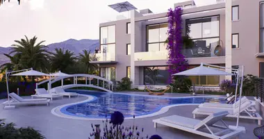 Penthouse 2 Zimmer mit Balkon, mit Klimaanlage, mit Meerblick in Akanthou, Nordzypern
