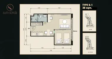 Studio apartment 1 bedroom in Phuket, Thailand