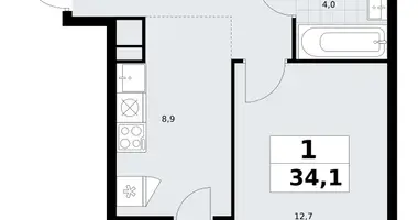 Apartamento 1 habitación en Postnikovo, Rusia