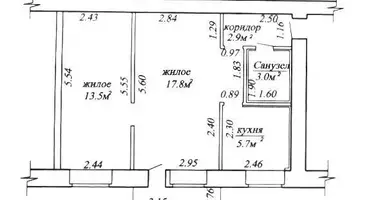 Mieszkanie 2 pokoi w Mołodeczno, Białoruś