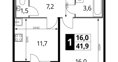 Mieszkanie 1 pokój w Nekrasovka District, Rosja