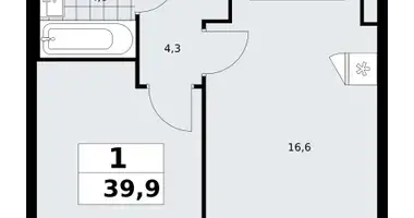 Apartamento 1 habitación en poselenie Sosenskoe, Rusia