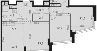 Apartamento 3 habitaciones en Moscú, Rusia