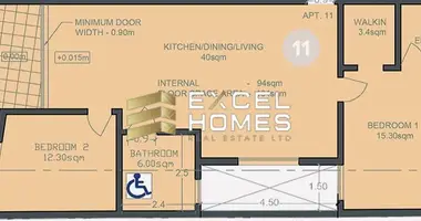 Apartamento 2 habitaciones en Qawra, Malta