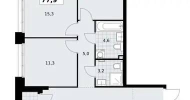 Apartamento 3 habitaciones en Kommunarka, Rusia