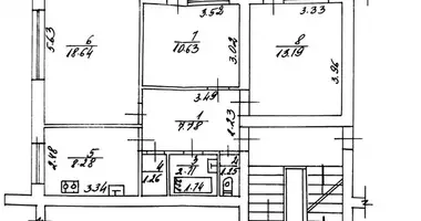 Apartamento 3 habitaciones en Panevėžys, Lituania