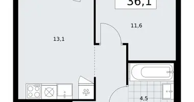 Wohnung 1 zimmer in Troizk, Russland