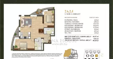 Apartment 2 bathrooms with parking, new building, with transformable rooms in Budapest, Hungary