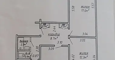 Apartamento 3 habitaciones en Minsk, Bielorrusia