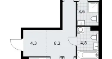 2 room apartment in Kommunarka, Russia