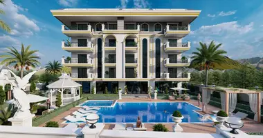 Penthouse 3 pokoi z Balkon, z Klimatyzator, z parking w Alanya, Turcja