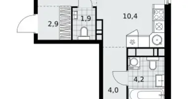 Wohnung 3 Zimmer in Moskau, Russland