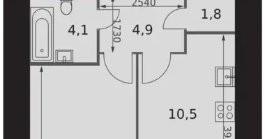 Apartamento 1 habitación en Konkovo District, Rusia