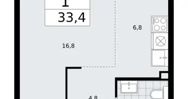 Mieszkanie 1 pokój w Troick, Rosja