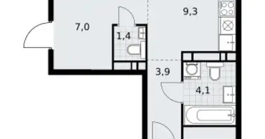Wohnung 3 zimmer in Wnukowo, Russland