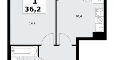 1 room apartment in Troitsk, Russia