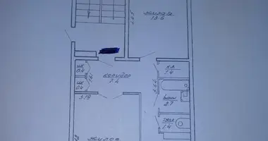 Apartamento 2 habitaciones en Lida, Bielorrusia