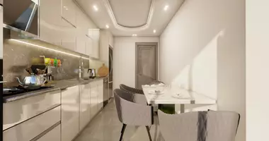 Квартира 3 спальни со стеклопакетами, с балконом, с лифтом в Махмутлар центр, Турция