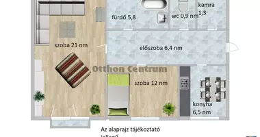 2 room apartment in Toekoel, Hungary